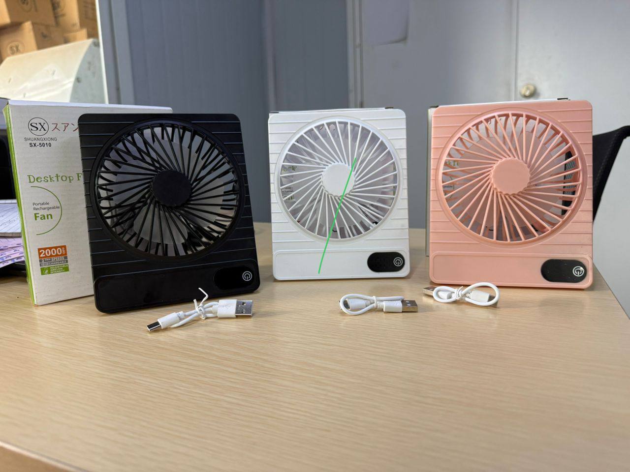 Product_Desk_Fan Portable Rechargeable Desktop Fan - Image 1