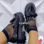 Women’s Chunky Platform Loafers with Bow Detail